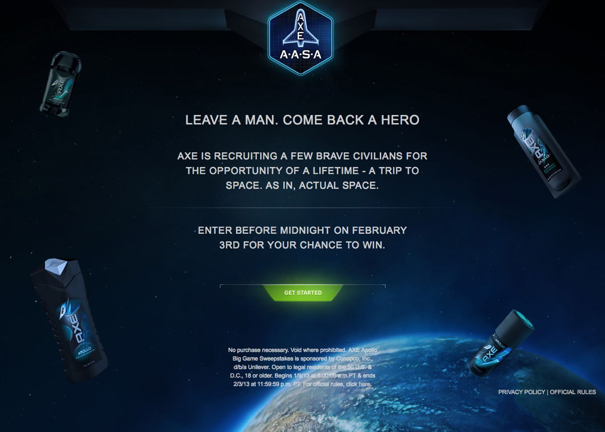 AXE Company Wants to Launch 22 People Into Space